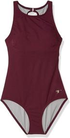 img 4 attached to Dynamic Style and Comfort: Discover Speedo Women's One Piece High Neck Contemporary Cut Swimsuit