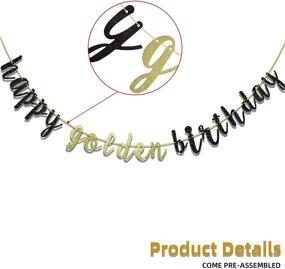 img 1 attached to Happy Golden Birthday Banner Party