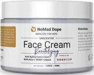 🧔 men's anti aging face cream - lightweight facial lotion - moisturizer for men - wrinkle reducing cream - nighttime skin care - natural organic formula - made in usa - unscented - 1.85oz logo