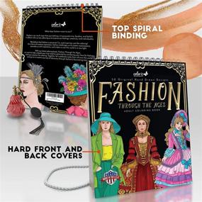 img 3 attached to 👗 ColorIt Fashion Through The Ages Adult Coloring Book: 50 Single-Sided Designs, High-Quality Paper, Lay Flat Hardback Covers, Spiral Bound, USA Printed, Fashion Pages to Color