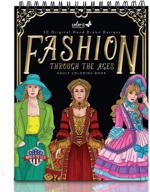 👗 colorit fashion through the ages adult coloring book: 50 single-sided designs, high-quality paper, lay flat hardback covers, spiral bound, usa printed, fashion pages to color logo