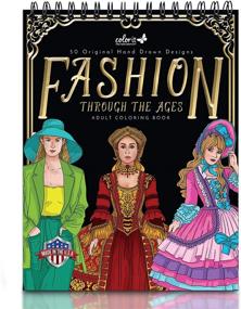 img 4 attached to 👗 ColorIt Fashion Through The Ages Adult Coloring Book: 50 Single-Sided Designs, High-Quality Paper, Lay Flat Hardback Covers, Spiral Bound, USA Printed, Fashion Pages to Color