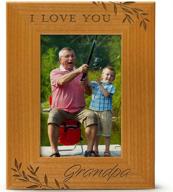 🖼️ engraved natural wood photo frame 4x6 vertical portrait - special gift for grandpa on grandparent's day, best grandpa ever, grandfather gifts, grandpa & me, father's day, christmas логотип