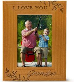 img 3 attached to 🖼️ Engraved Natural Wood Photo Frame 4x6 Vertical Portrait - Special Gift for Grandpa on Grandparent's Day, Best Grandpa Ever, Grandfather Gifts, Grandpa & Me, Father's Day, Christmas