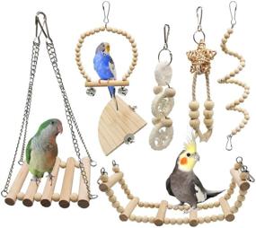 img 4 attached to Swinging Chewing Non Toxic Suitable Parakeets