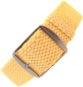 img 4 attached to Stylish Yellow Perlon Men's Watch for Fashionable Wristwear