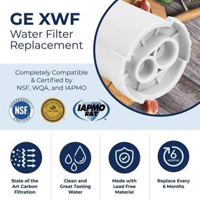 img 2 attached to 🚰 Premium 3-Pack Pureline XWF Refrigerator Water Filter Replacement for GE XWF