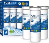 🚰 premium 3-pack pureline xwf refrigerator water filter replacement for ge xwf logo