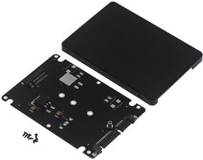 img 1 attached to 🔌 Оптимальный магазин B+M ключ гнездо M.2 NGFF (SATA) SSD на 2,5" SATA адаптер карты с чехлом Fast-Black