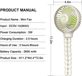 img 2 attached to 👶 HomeLifairy Stroller Fan: Rechargeable Battery Fan for Baby Strollers & Car Seats - Portable & Adjustable Clip-On Design for Enhanced Cooling