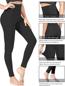 img 2 attached to 🩳 VALANDY High Waisted Leggings for Women: Stretch Tummy Control Workout, Running, Yoga Pants - Reg & Plus Size