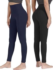 img 3 attached to 🩳 VALANDY High Waisted Leggings for Women: Stretch Tummy Control Workout, Running, Yoga Pants - Reg & Plus Size