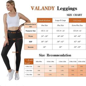 img 1 attached to 🩳 VALANDY High Waisted Leggings for Women: Stretch Tummy Control Workout, Running, Yoga Pants - Reg & Plus Size