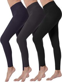 img 4 attached to 🩳 VALANDY High Waisted Leggings for Women: Stretch Tummy Control Workout, Running, Yoga Pants - Reg & Plus Size