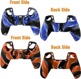 img 3 attached to 🎮 2-Pack Camouflage Silicone Covers for Playstation 5 Dualsense Controllers - Sweat-Proof, Anti-Slip Wireless Hand Grip Covers with Camo Texture Pattern & 8pcs Pro Thumb Grip Caps for PS5 Dualsense Controllers.