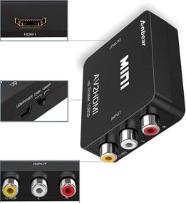 img 2 attached to 🔌 Конвертер RCA в HDMI - Anbear 1080P копозитный CVBS AV в HDMI видео аудио адаптер - Поддержка PAL/NTSC для ПК, ноутбуков, Xbox, PS4, PS3, ТВ, тюнеры, VHS, видеомагнитофоны, камеры, DVD