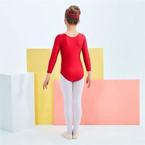 img 2 attached to 🩰 Kepblom Kids Long Sleeve Leotard: Perfect for Toddler Girls' Gymnastics, Ballet, and Dance!