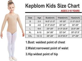 img 1 attached to 🩰 Kepblom Kids Long Sleeve Leotard: Perfect for Toddler Girls' Gymnastics, Ballet, and Dance!