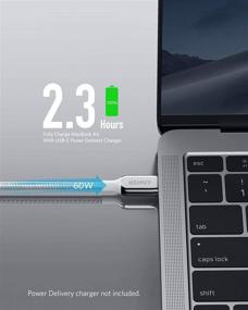 img 2 attached to 💻 Кабель Anker Powerline+ III USB C к USB C - 6 футов, сертифицирован USB-IF, зарядка 60W PD для MacBook и iPad Pro 2020 - серебристый