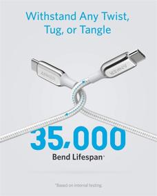 img 3 attached to 💻 Кабель Anker Powerline+ III USB C к USB C - 6 футов, сертифицирован USB-IF, зарядка 60W PD для MacBook и iPad Pro 2020 - серебристый