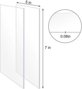 img 3 attached to 5 x 7 Inch Transparent Acrylic Sheets Glass for Painting - 0.08 🖼️ Inch Thick - Ideal for Picture Frame Glass Replacement, Table Signs, Calligraphy, and Painting