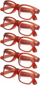 img 4 attached to 5 Pack Vintage Reading Glasses Readers Vision Care in Reading Glasses