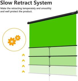 img 1 attached to 🎥 Enhance Your Video Content with excelimage Pull-Down Green Screen Backdrop - Auto-Locking Chroma Key Panel for YouTube, Photography, TIK Tok, Gaming, and More!