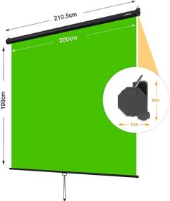 img 3 attached to 🎥 Enhance Your Video Content with excelimage Pull-Down Green Screen Backdrop - Auto-Locking Chroma Key Panel for YouTube, Photography, TIK Tok, Gaming, and More!