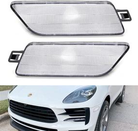 img 4 attached to 🚘 iJDMTOY Замена переднего маркера бампера с прозрачным объективом для 2014-2020 Porsche Macan
