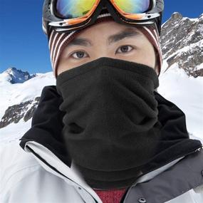 img 2 attached to 🧣 Wtactful Soft Fleece Neck Gaiter Face Mask - Winter Outdoor Sports Cold Weather Warmer