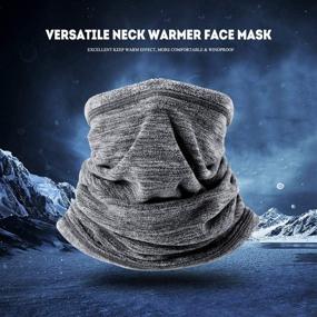 img 3 attached to 🧣 Wtactful Soft Fleece Neck Gaiter Face Mask - Winter Outdoor Sports Cold Weather Warmer