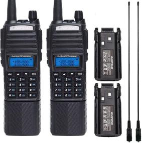 img 4 attached to BAOFENG UV-82 Plus High Power Portable Two Way Radio: Dual PTT Handheld Amateur Radio with 2 Batteries + 2 Antennas