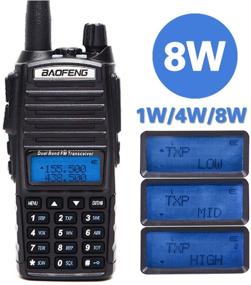 img 3 attached to BAOFENG UV-82 Plus High Power Portable Two Way Radio: Dual PTT Handheld Amateur Radio with 2 Batteries + 2 Antennas