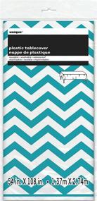 img 2 attached to Пластиковая скатерть Teal Chevron 108