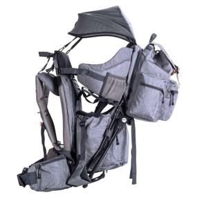 img 1 attached to ClevrPlus Urban Explorer Hiking Baby Backpack - Heather Gray, Child Carrier