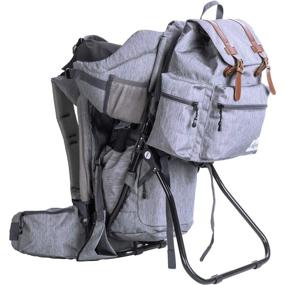 img 3 attached to ClevrPlus Urban Explorer Hiking Baby Backpack - Heather Gray, Child Carrier