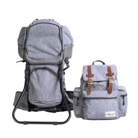 img 2 attached to ClevrPlus Urban Explorer Hiking Baby Backpack - Heather Gray, Child Carrier