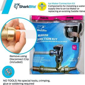 img 2 attached to 💧 SharkBite 25024 Installation Kit: Water Valve Shut Off for Fridge Ice Maker, Compression, Quarter Turn, Push-to-Connect, PEX, Copper, CPVC, PE-RT