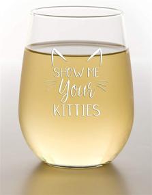 img 2 attached to 🐱 Cat Lovers Gift Idea - Funny Wine Glass 15oz - Show Me Your Kitties - Perfect Birthday Gift for Women, Girlfriend, Wife - Gag Gift - Evening Mug - Christmas Gift