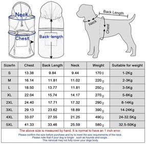 img 2 attached to 🌧️ Водонепроницаемый дождевик с капюшоном для собак - наружная пончо-куртка, ветронепроницаемый дождевик для маленьких, средних и больших собак с отражающей полосой