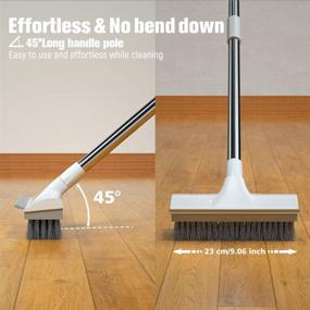 img 1 attached to 🧼 Qipi Floor Scrub Brush with Long Handle - All-in-One Cleaning Brush for Showers, Kitchens, Pools, and More!