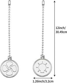 img 2 attached to 🌬️ Enhance Your Ceiling Fan with the 12-Inch Bulb and Fan Pattern Pull Chain Set - Featuring Fan Chain Extender and Ball Connector - 4-Piece Pendant Set