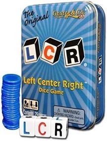 img 1 attached to Vibrant Blue LCR Left Center 🎲 Right Dice Game - Fun and Entertaining!