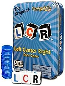img 2 attached to Vibrant Blue LCR Left Center 🎲 Right Dice Game - Fun and Entertaining!