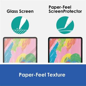img 2 attached to 📱 ELECOM Paper-Feel Screen Protector for 10.9" iPad Air/iPad Pro 11" (2018/2020/2021), Blue Light Protection, Anti-Glare, Removable & Reusable, Compatible with Apple Pencil (TB-APBNS110-W)