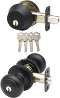 copper creek ckdb141-bc colonial door 🔑 knob and deadbolt combo, keyed alike, black logo