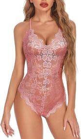 img 4 attached to Avidlove Lingerie Babydoll Bodysuit Romper Women's Clothing for Lingerie, Sleep & Lounge