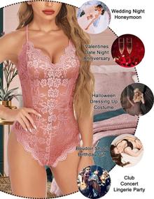 img 1 attached to Avidlove Lingerie Babydoll Bodysuit Romper Women's Clothing for Lingerie, Sleep & Lounge