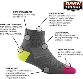 img 2 attached to Darn Tough (Стиль 1044) Женские 1/4 🧦 Носки: Превосходные сверхлегкие беговые носки для оптимальной производительности.