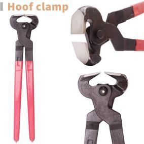 img 1 attached to 🐴 Horse Farrier Hoof Tool Kit – 5 Piece Set with Carry Bag for Equine Metal Shears, Hoof Nipper Cutter, Handle Knife – Professional Hoof Trimming Tools for Stables